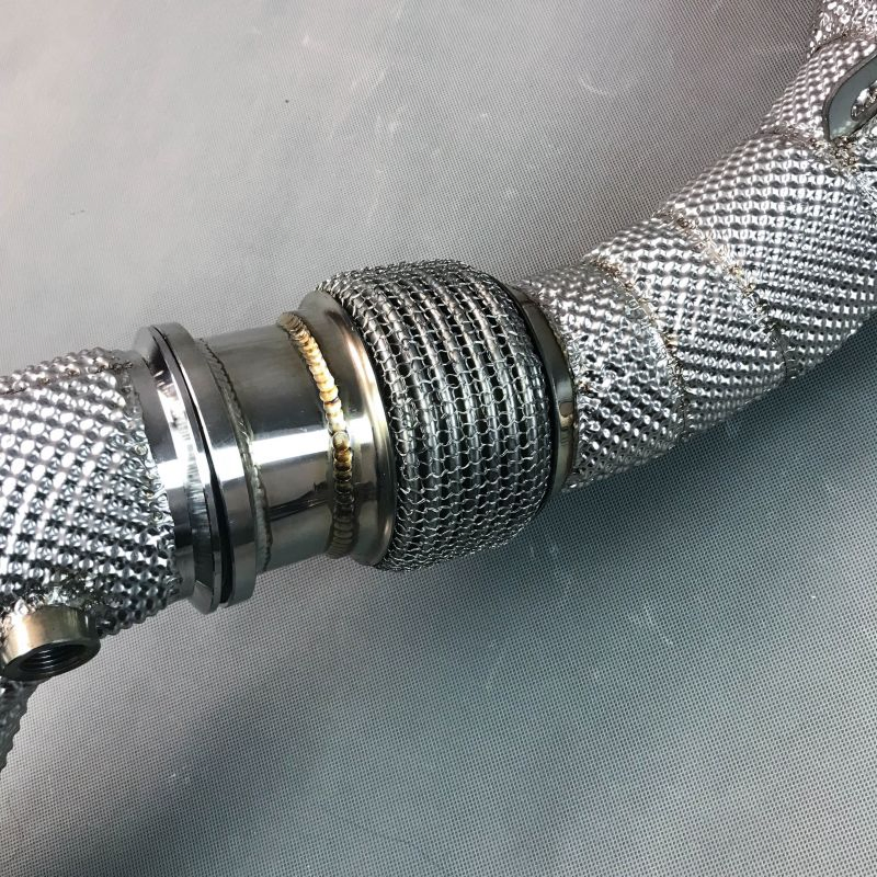 BMW M5 F90 Catless Downpipe with Heat Shield