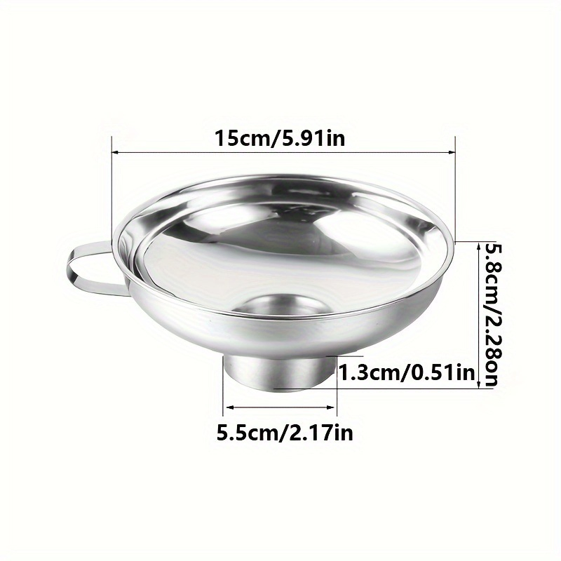 Thickened Stainless Steel Wide-Mouthed Funnel Kitchen Gadgets Sand Sauce Large Diameter Funnel