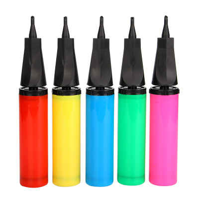 Custom Party Colorful Hand Push Plastic Inflator Manual Balloon Pump for Sale