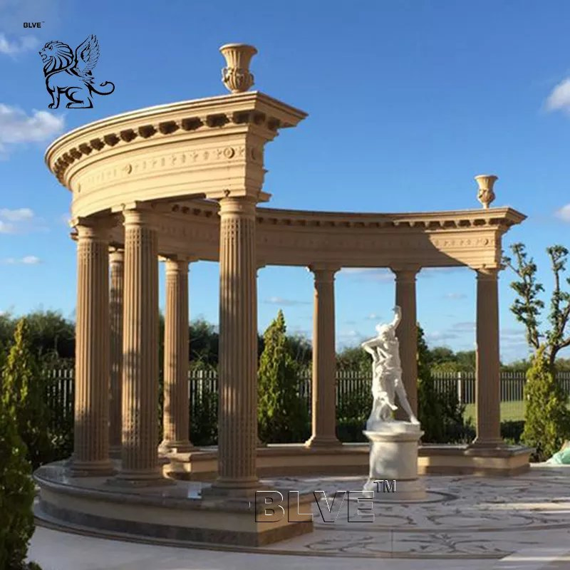 Factory Custom Large Project Outdoor Pillars Design Garden White Marble Greek Roman Columns for Sale
