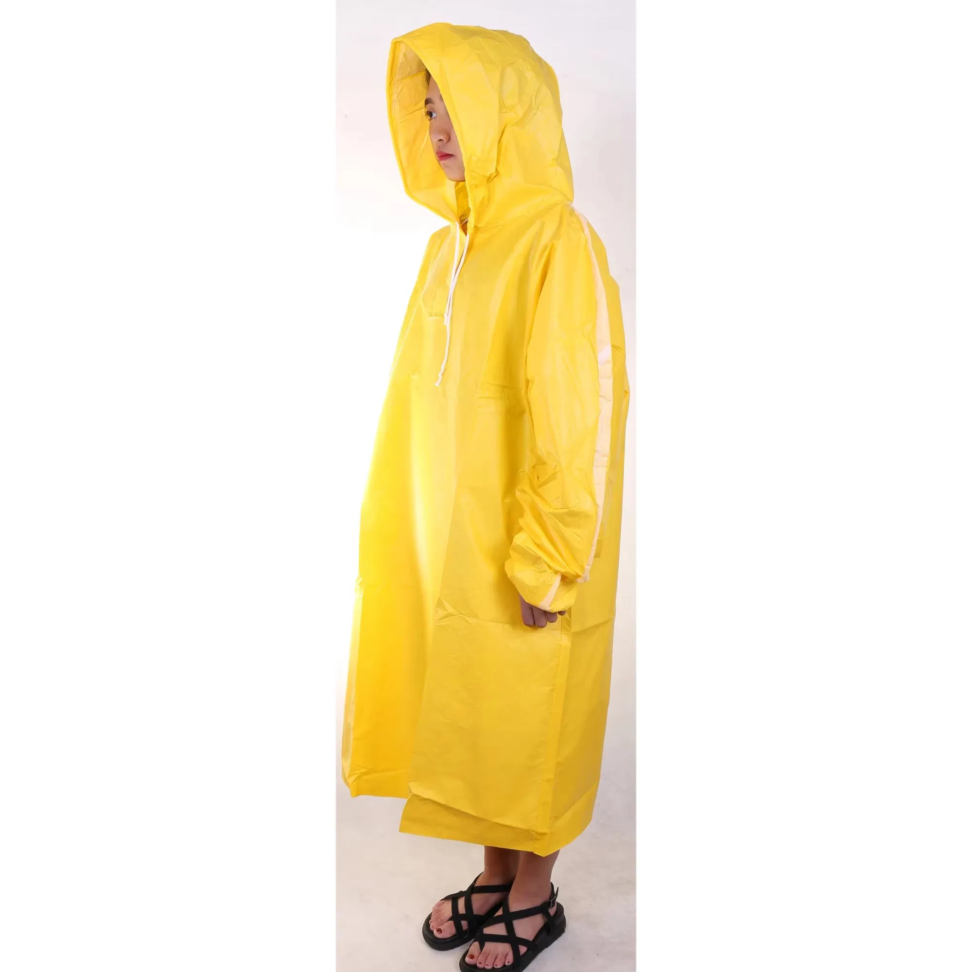 Portable Outdoor PE Raincoats Adult Transparent Waterproof Ponchos