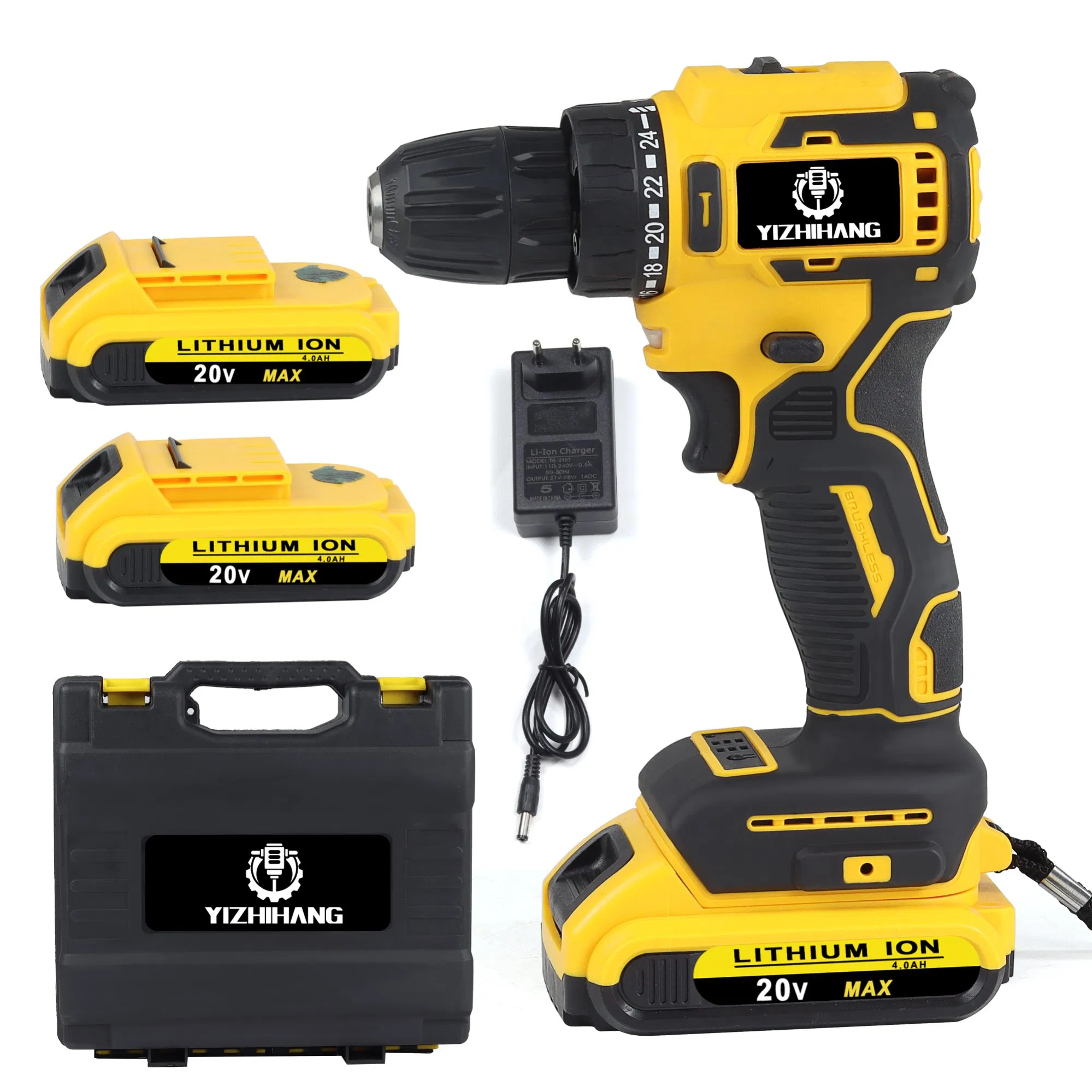 Factory Wholesale 12V 21V Cordless Power Drill Li-ion Battery Electric Impact Drilling Machine