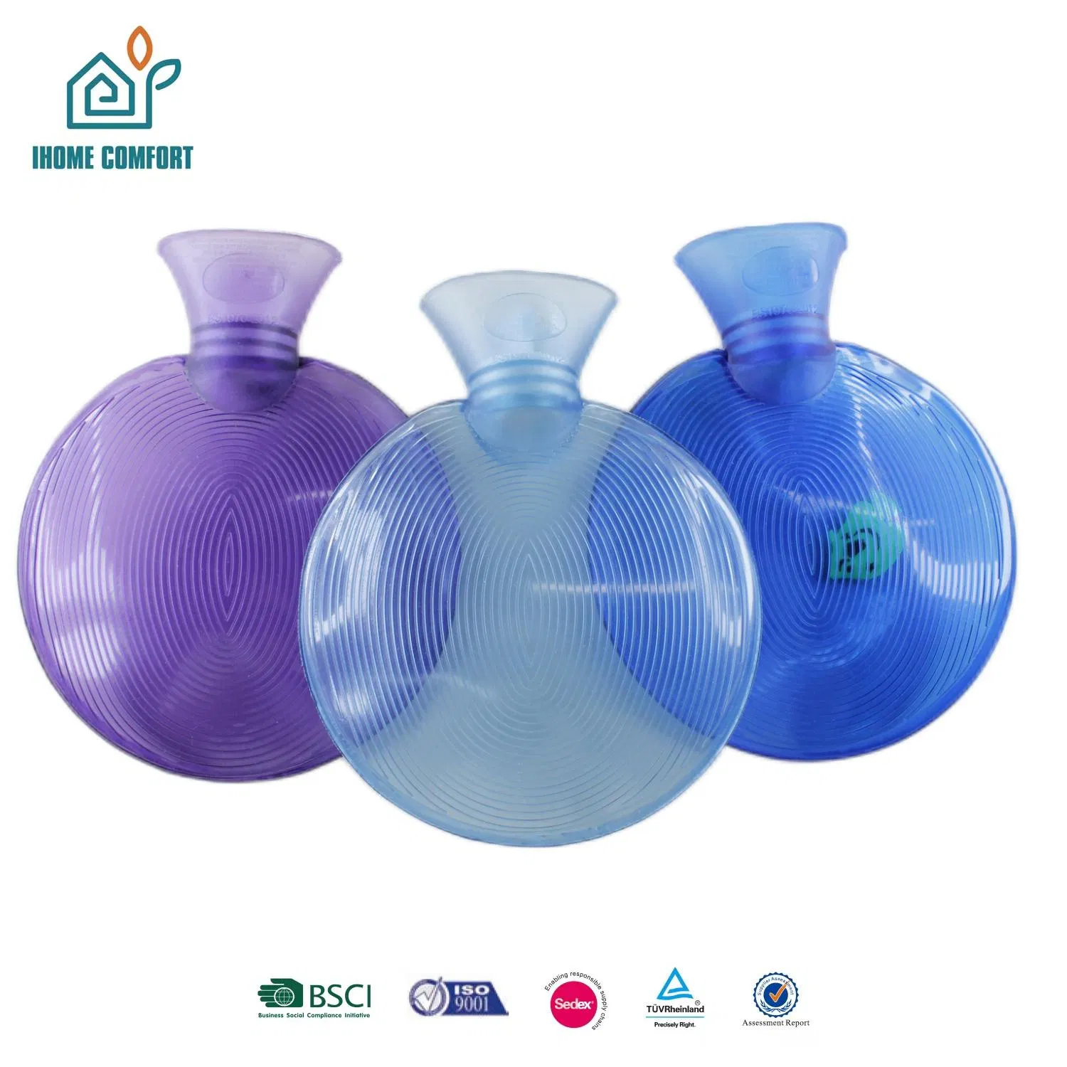 Round Shape New Material PVC Hot Water Bottle