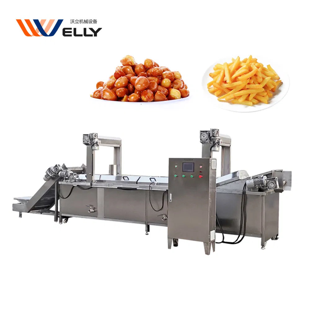 Frying Snacks Continuous Mesh Belt Automatic Fryer Machine