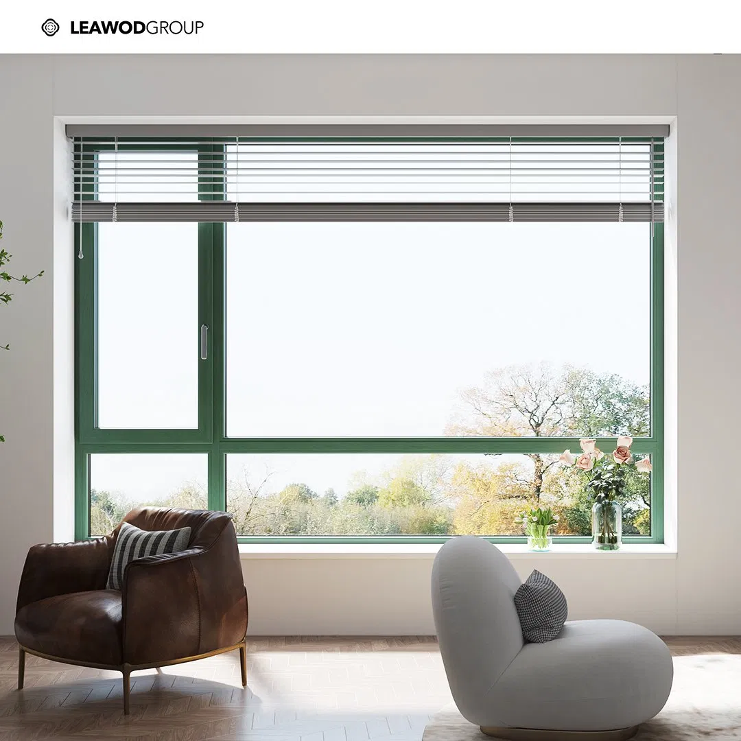 High-End Customized Aluminum and Wood Composite Timber Window for Natural Style