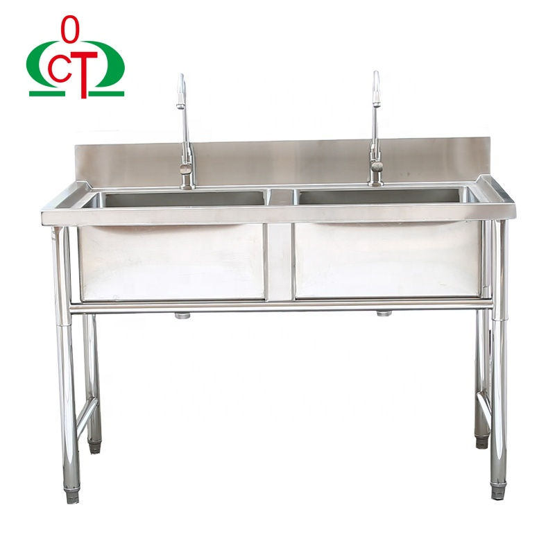 Low Price Lifetime Maintenance Single/Double/Triple Bowl Wash Basin Kitchen Stainless Steel Commercial Sink