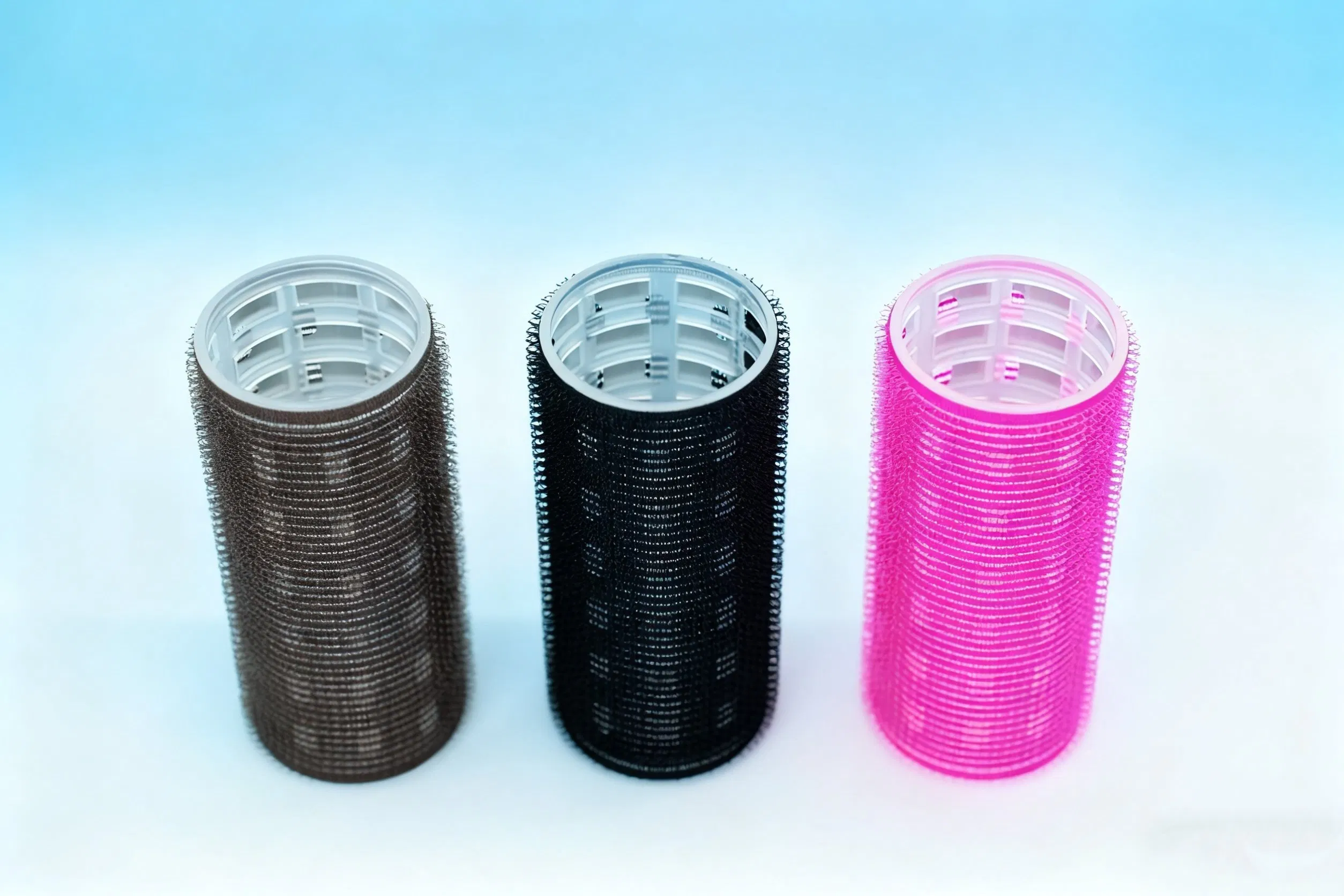 Набор разноцветных пластиковых бигуди для укладки