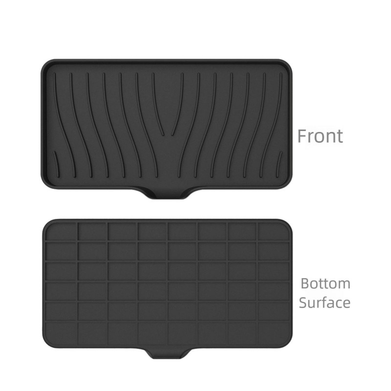 Modern Design Food-Grade Silicone Dish Drying Mat Non-Slip Heat-Resistant Eco-Friendly Durable Rectangle Pattern for Home Use