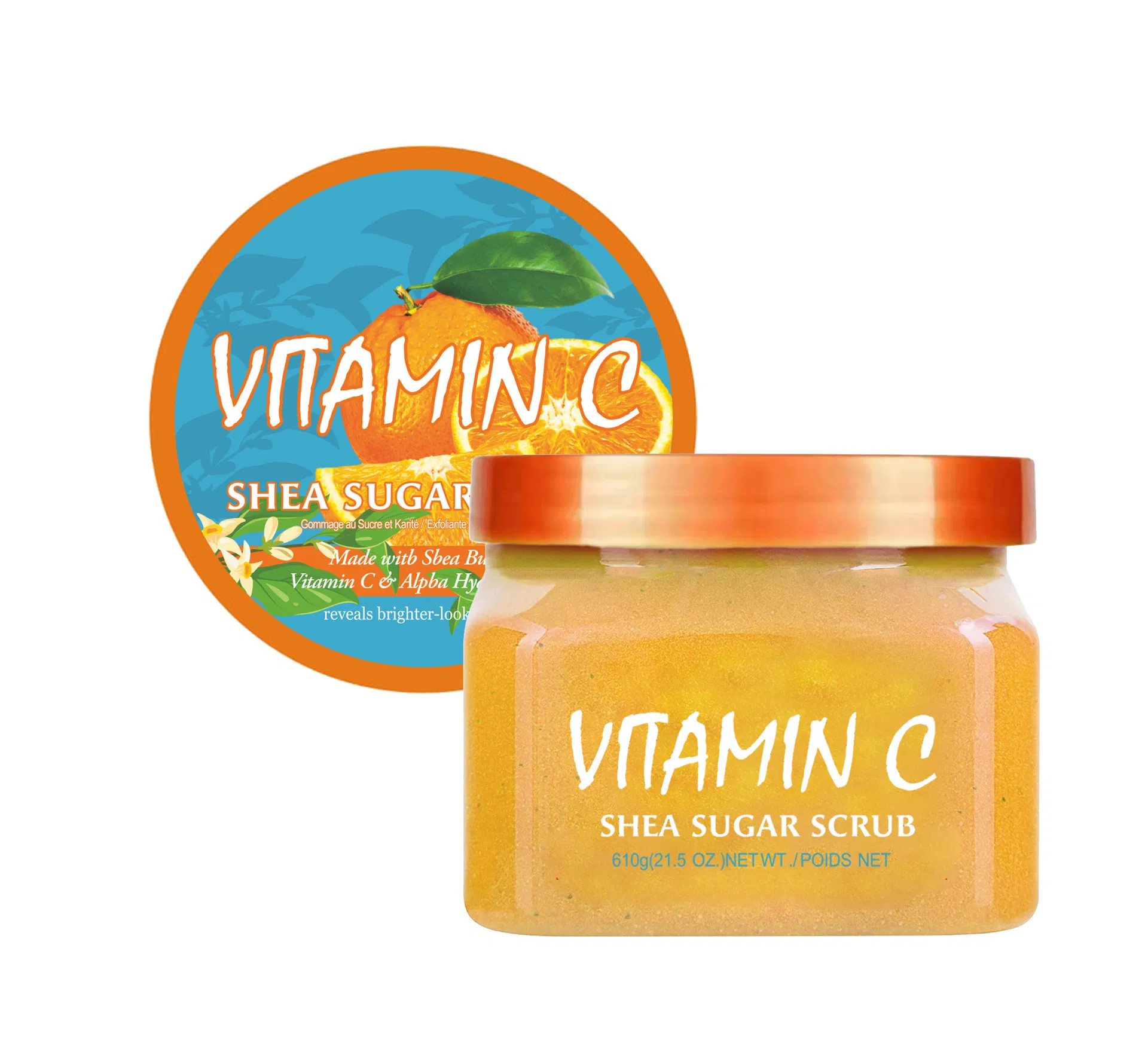 Luxurious 610g Body Scrub in Custom Packaging for Ultimate Pampering