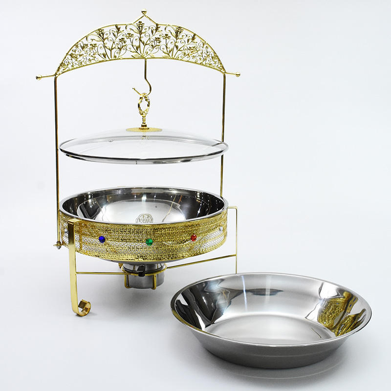 Luxury Buffet Equipment Chafing Dish Hot Food Display Stainless Steel Warmer