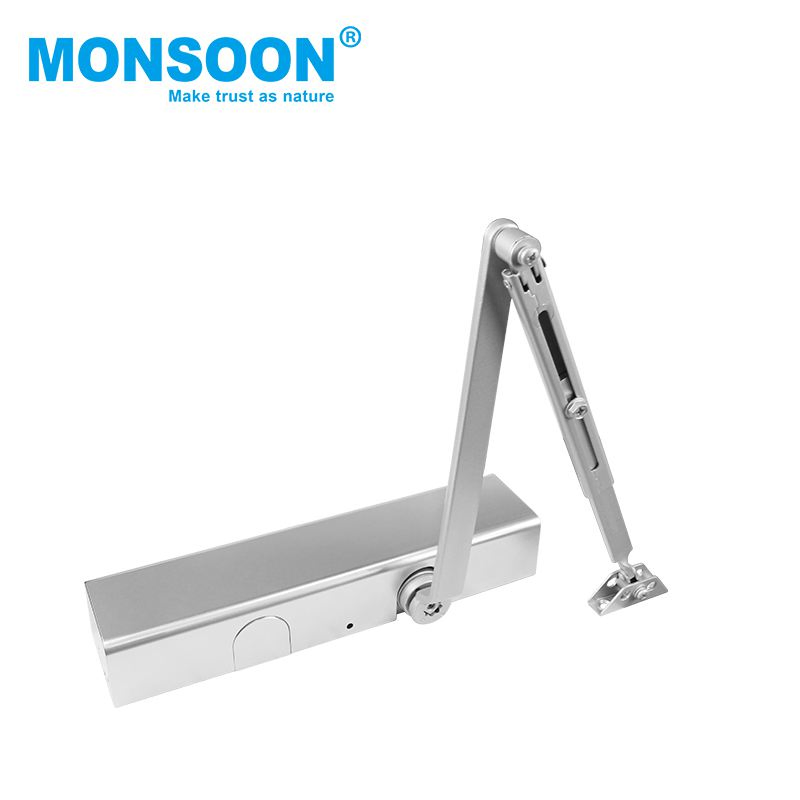 Office Commercial Heavy Duty Concealed Fire Rated Door Stop Hardware Fittings Aluminum Adjustable Triangle Concealed Door Closers