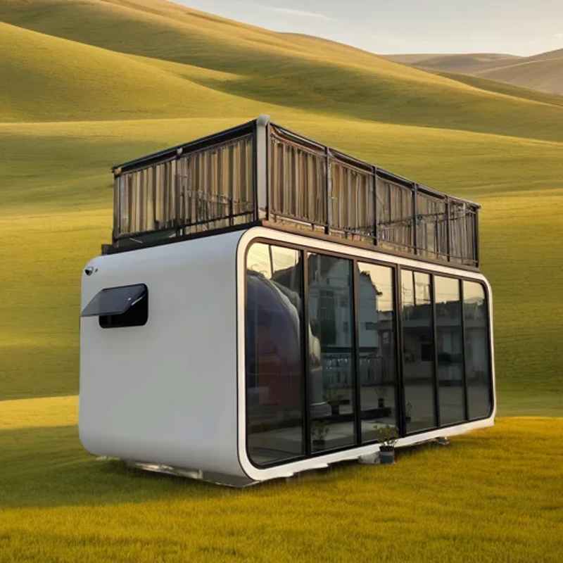 Prefab House Hot Sale Eco-Friendly Minimalist Aluminum-Plastic Apple Cabin /Tiny Prefab Capsule /Container House/Mobile Home