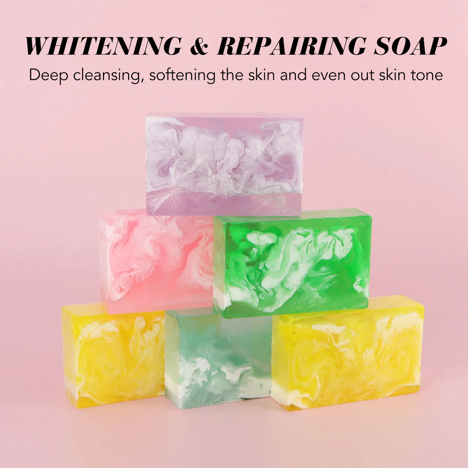 Handmade Solid Essential Bar Soaps Herbal-Based Sensitive Moisturizing Fragrances Strawberry Honey Natural Chemical-Free Soap