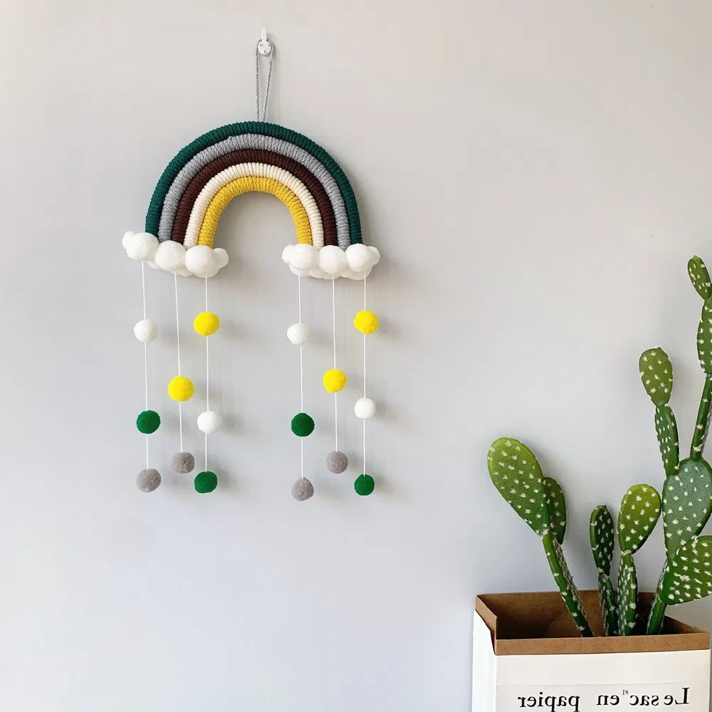 Rainbow Hanging Handmade Cotton Wall Decoration