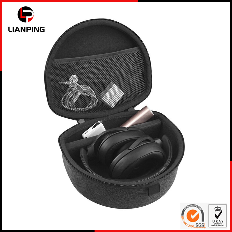 Portable Hard Shell Protective Shockproof EVA Headphone Case with Zipper