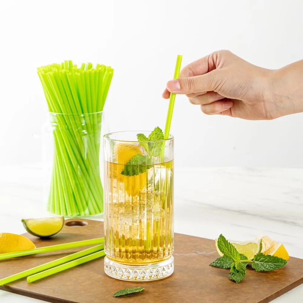 Disposable Drinking Straws PP Plastic Clear Straight & Bendy for Bubble Tea Coffee Juice Beverages Non-Toxic Heat-Resistant Custom Logo Factory Wholesale