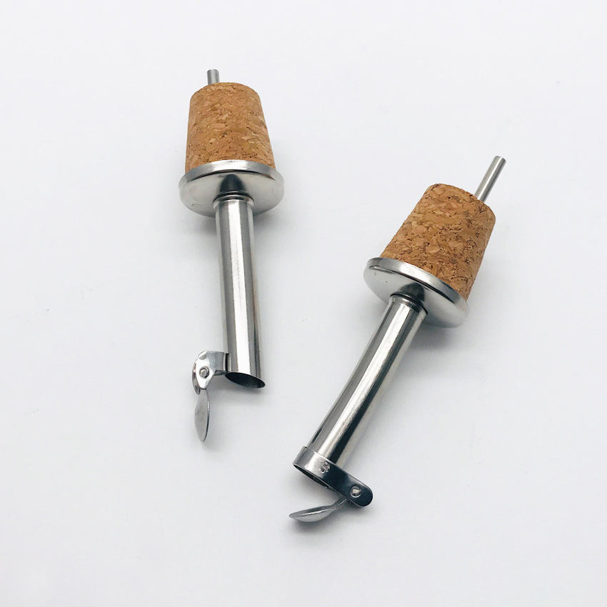 Food Grade Stainless Steel Oil Pourer Dispenser Wine Cork Pour Spouts
