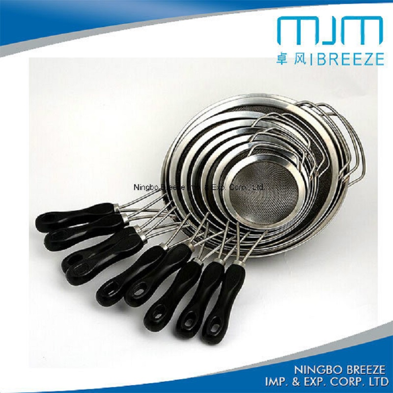 High Quality Kitchenware Stainless Steel 304 Kitchen Strainer with Handle
