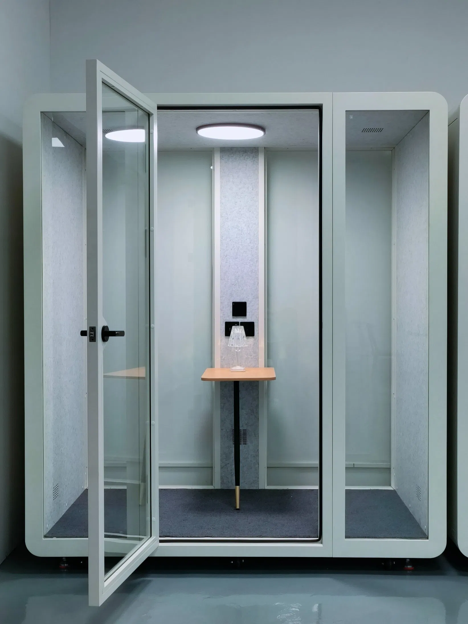 a Telephone Booth and Portable Cabin with a Sleep Pod Become a Large Meeting Pod