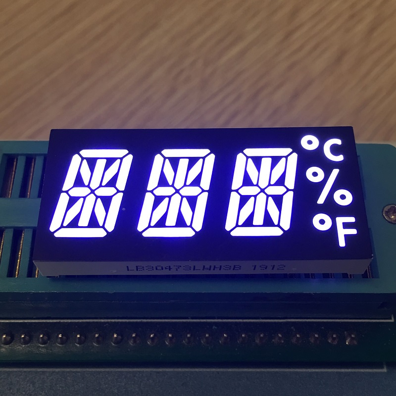 Ultra Bright White 14 Segment Alphanumeric LED Display 3 Digit for Temperature