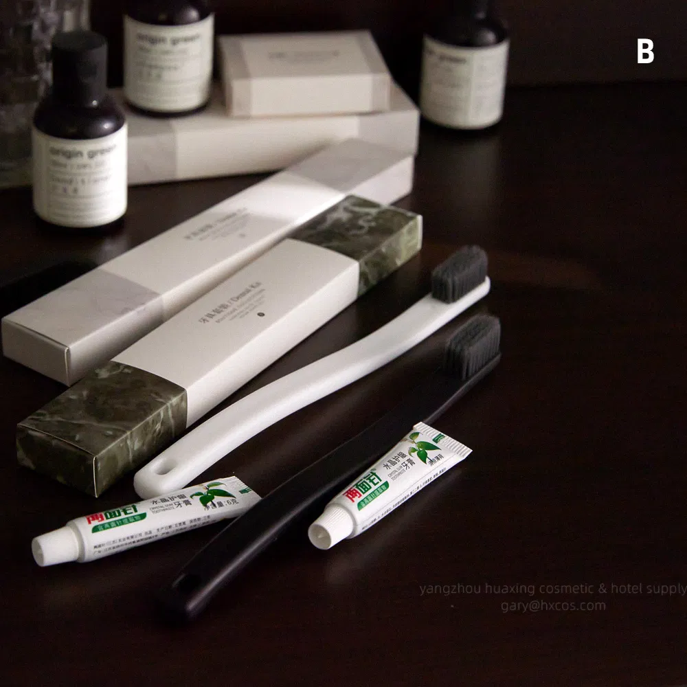 Luxury Hotel Toothbrush + Toothpaste with Support for Private Logo and Design