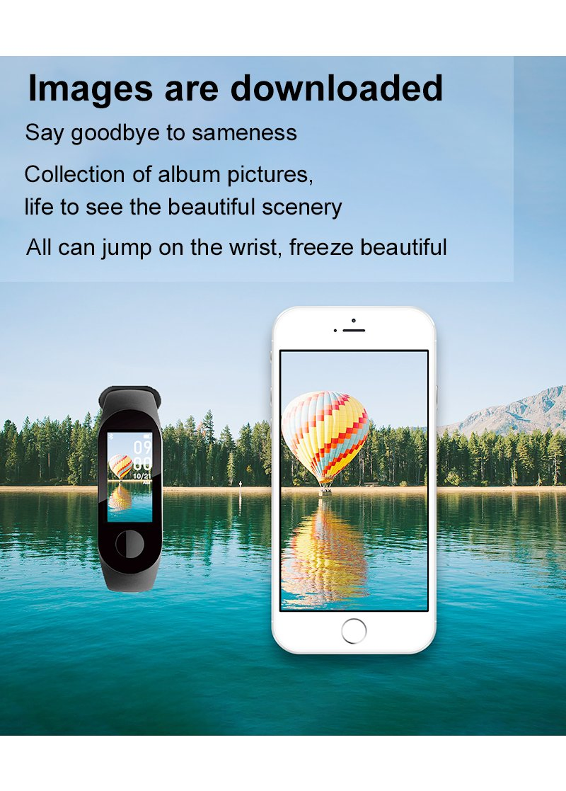 Фитнес-браслет M4 с пульсометром и тонометром