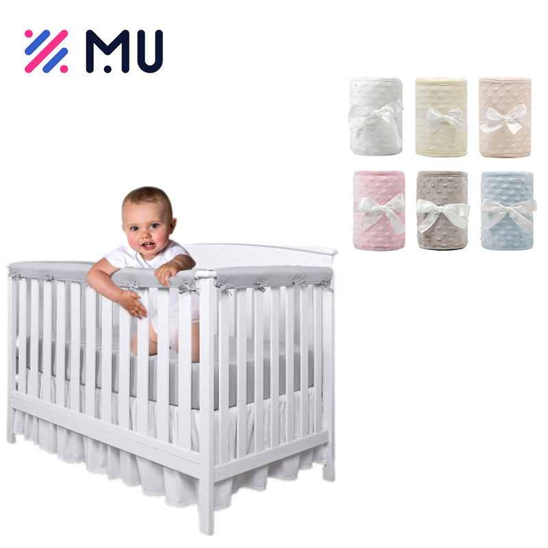 Baby Fence Bumper Bed Crib Guard Rail Soft Surround Anti-Collision Safety Cover