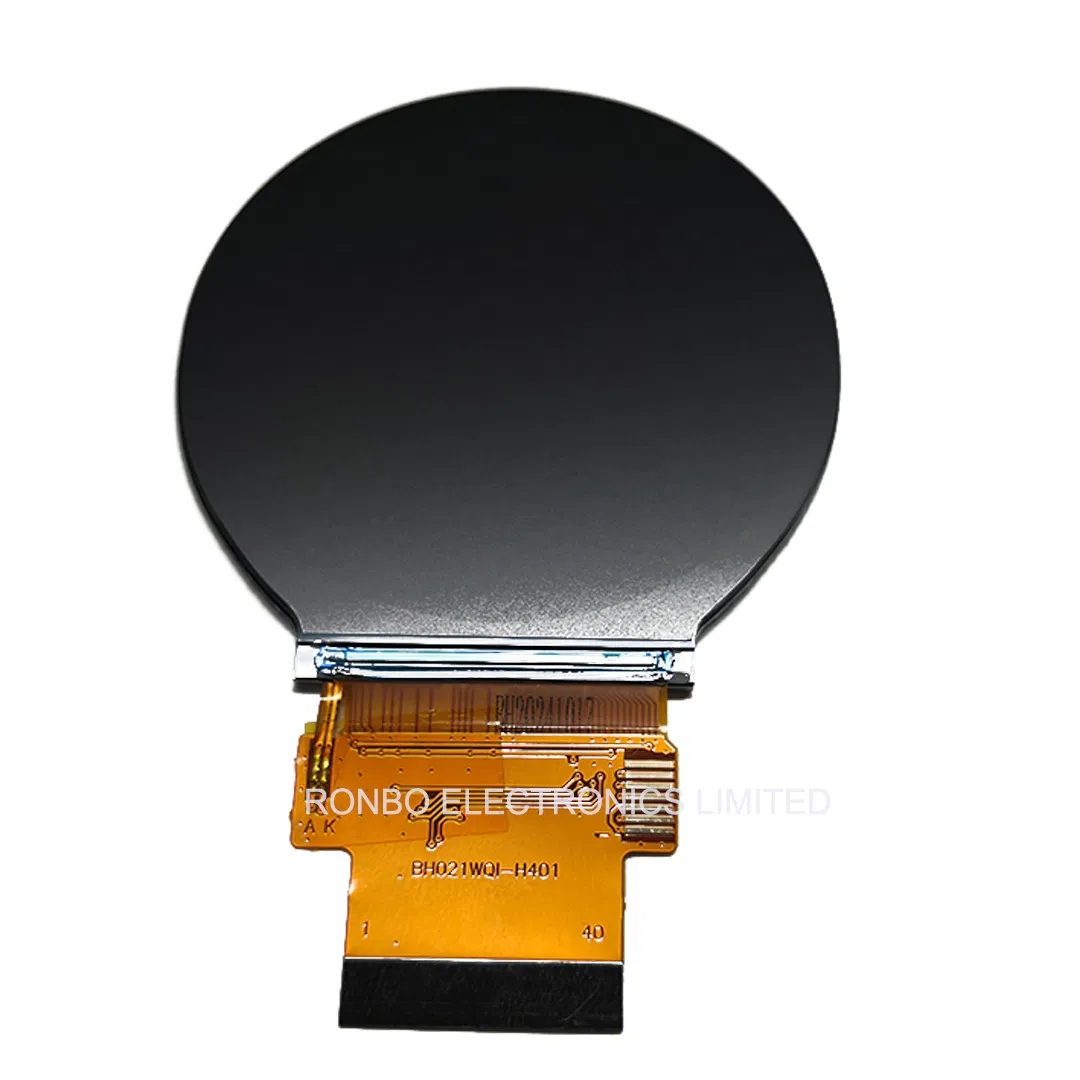 RGB Interface IPS Round LCD Display 2.1 Inch Resolution 480X480 Active Area Diameter 53.28mm