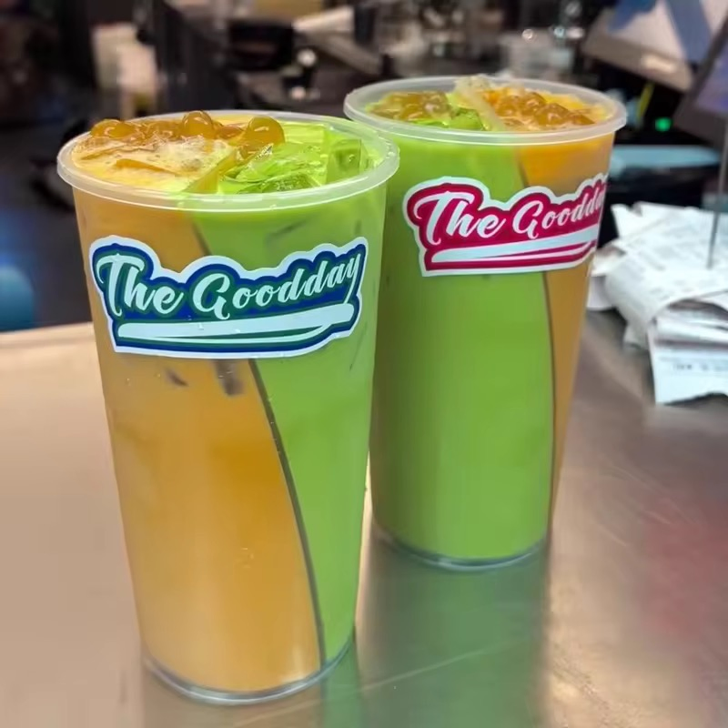 Double Enjoy Bubble Tea Cup Disposable 750ml Twins Split