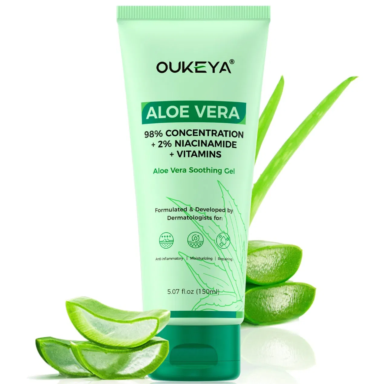 Online Wholesale and Retail Pure Organic Aloe Vera Gel Natural Hydrating and Soothing Skin Care Gel for Face Post Sun Repair Care Aloe Gel