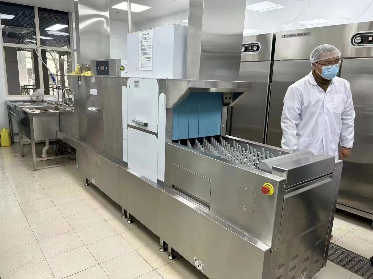 Channel Type High Efficiency Restaurants Kitchen Equipment Commercial Dishwasher Dish Cleaning Machine Dryer