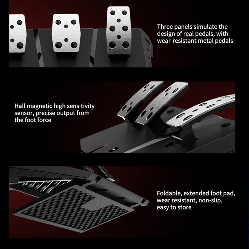 New Pxn V9 Gen2 Vibration Racing Simulator Pedals and Shifter Gaming Steering Wheel Set for PC/PS3/PS4/xBox One Game Accessories