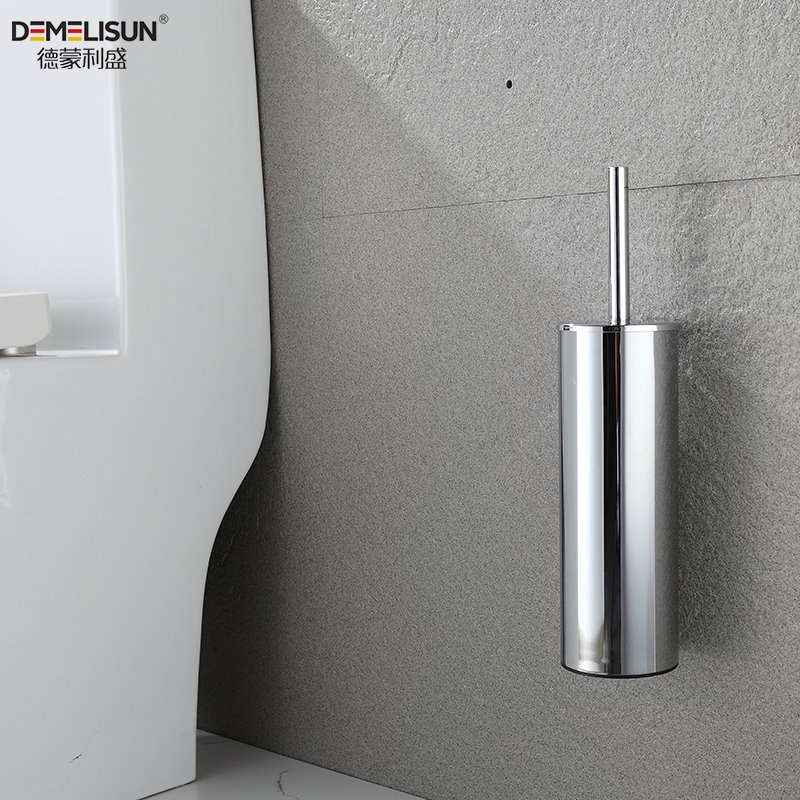 304 Stainless Steel Toilet Accessories Brushed Nickel Wall Mount Toilet Brush Holder