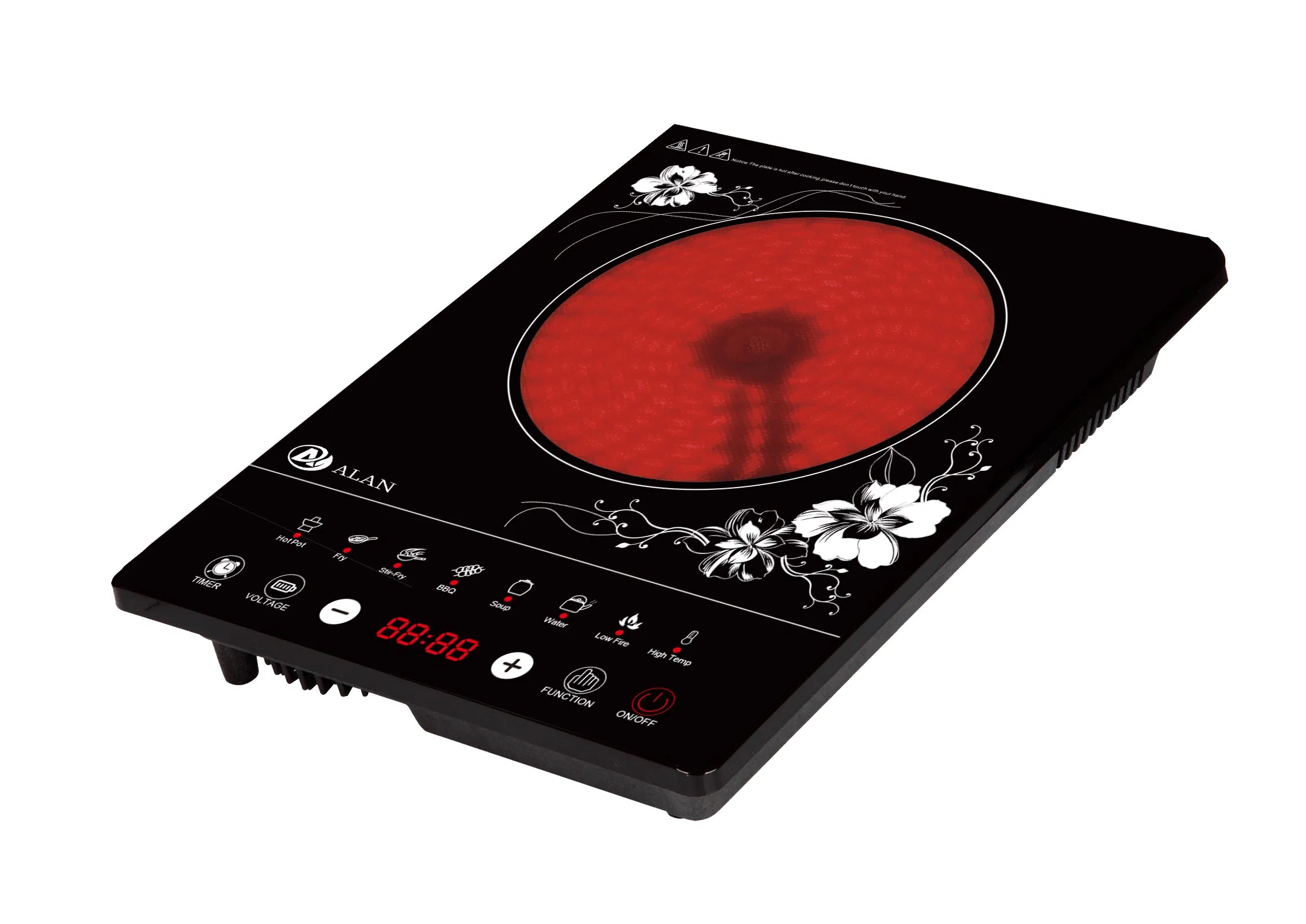 Stable Quality CB Infrared Cooker 2000watt Small Size Pressbutton Electric Ceramic Stove