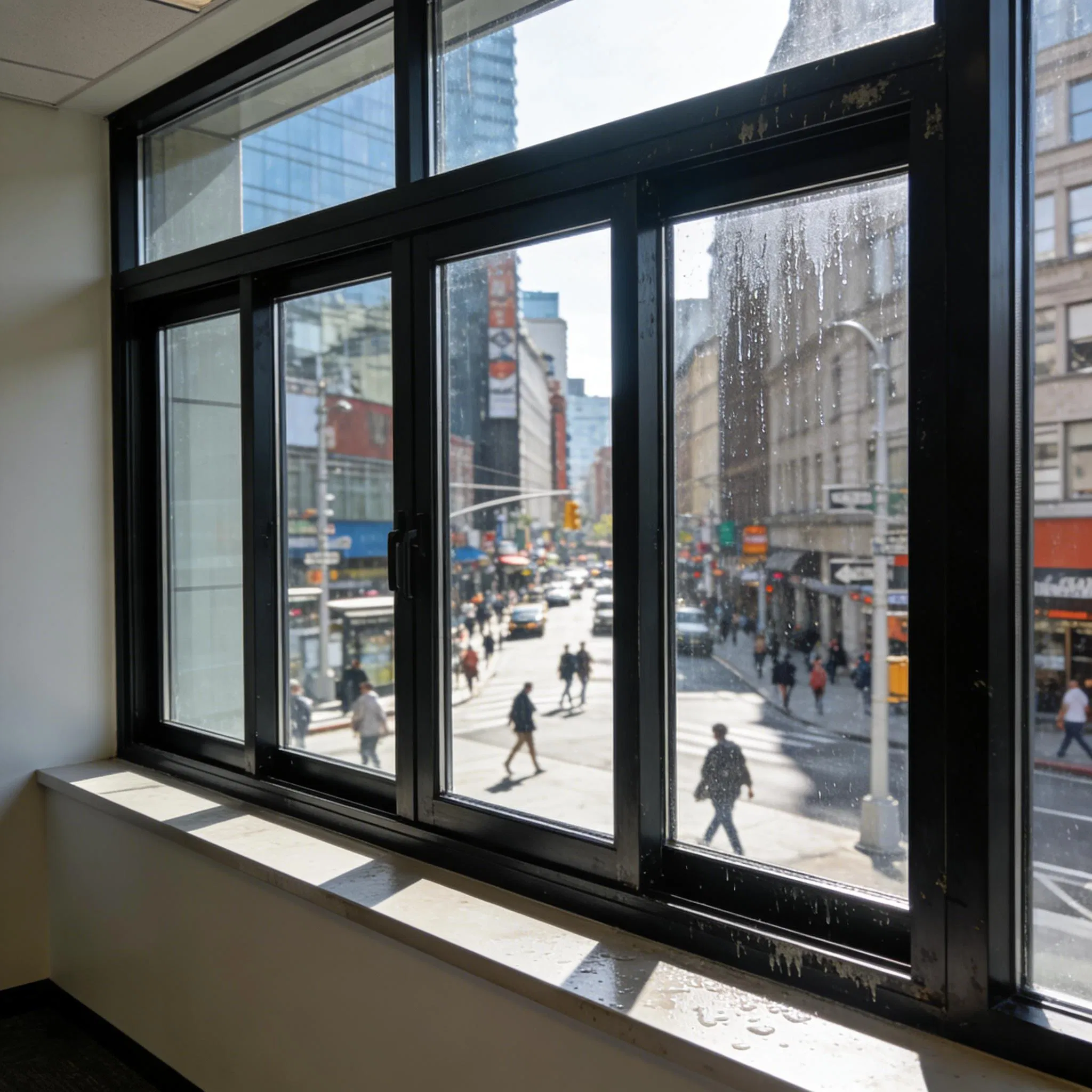 Versatile Sliding Window with Powder Coating and Anodized Aluminum Finish