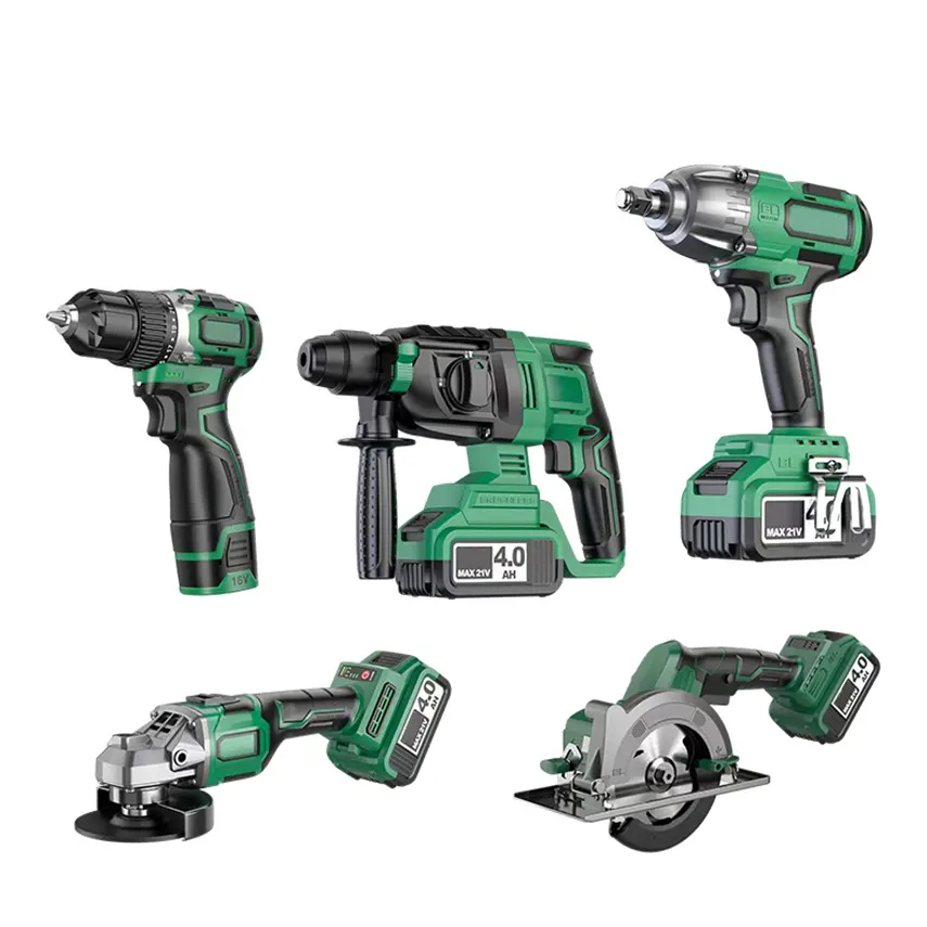 Factory Brushless Power Drill Set with Hard Case Storage