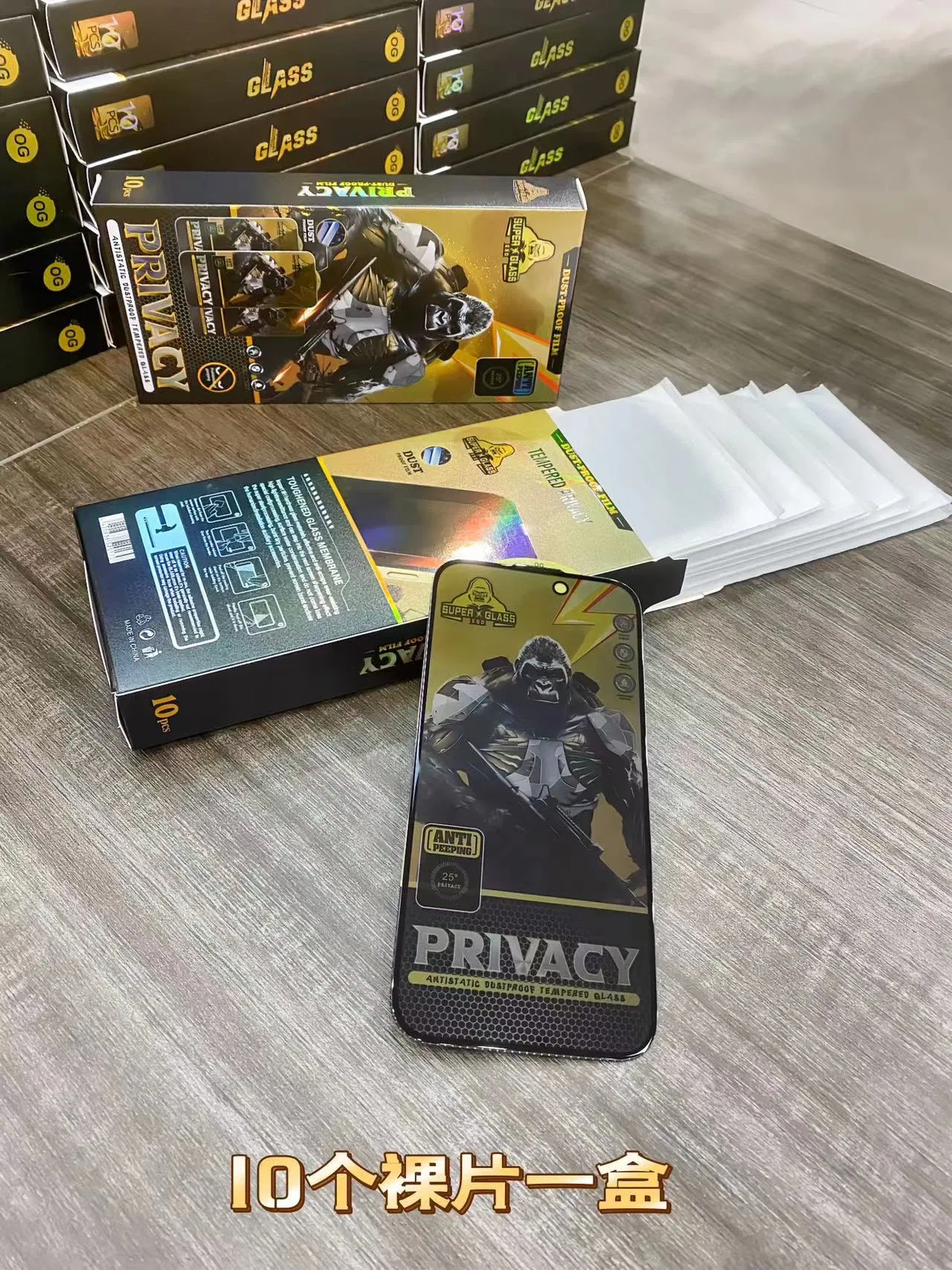 10PCS/Box ESD Privacy Screen Protector for iPhone 15 14 11 Tempered Film Phone Accessories