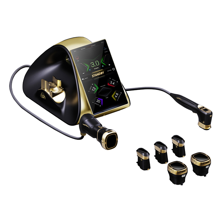 Professional 22D Hifu Machine Skin Tightening for Face Body Treatment Weight Loss Cellulite Removal 2 Handle 5 Cartridges Machine