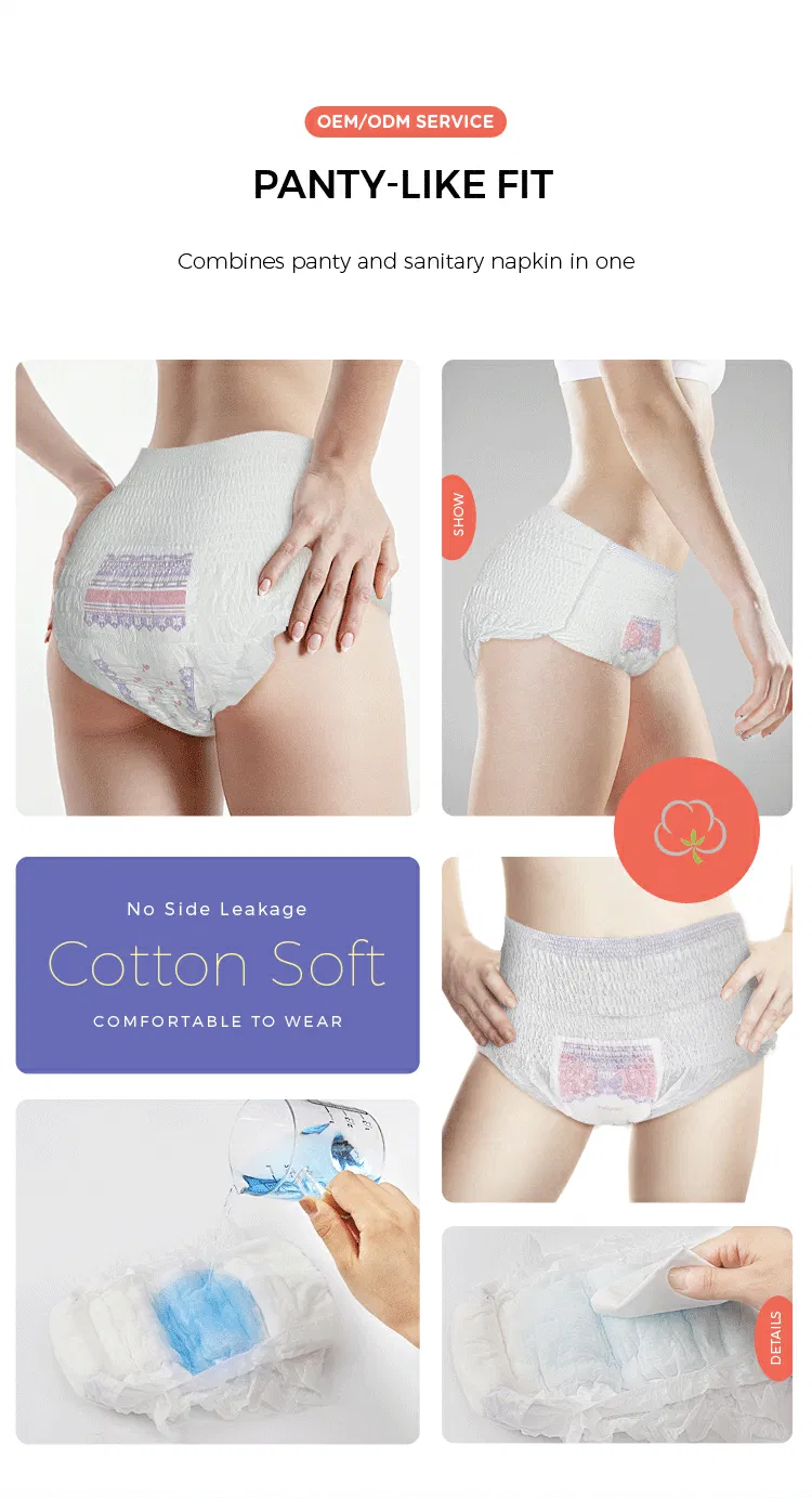Night Sleep Leak Proof Cotton Menstrual Pant Lady Menstrual Period Pants Diaper