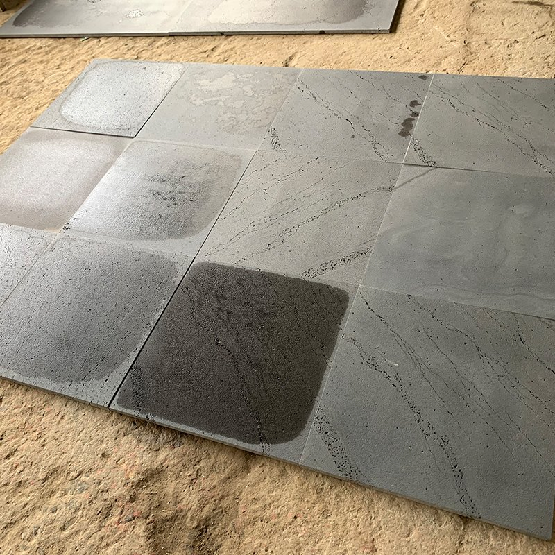 Hainan Honed Dark Black Lava Blue Stone Ant Marching Tile Basalt for Paving/Coping/Kerbstone/Wall/Swimming Pool/Flooring/Covering/Paver/Cobbles Price