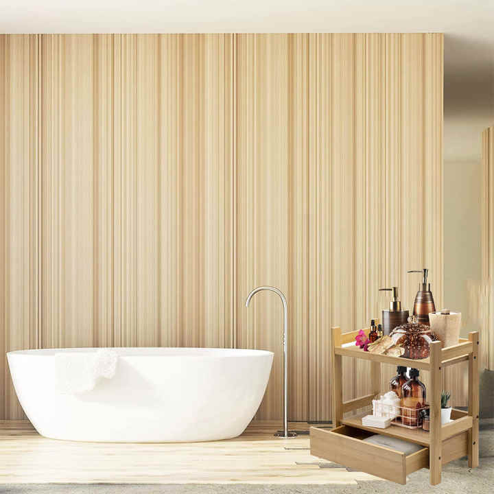 Bamboo Household Bathroom Cleaning and Cosmetic Storage Rack