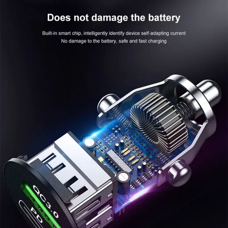 2.4A Fast Car Charger Dual Port USB Car Cigarette Lighter Charger Tg008_5