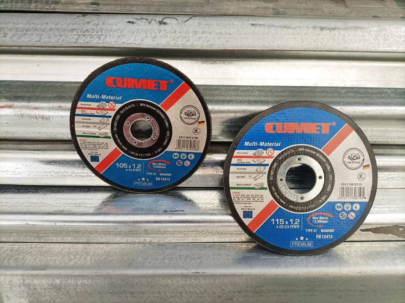 4" Flat Cutting Wheel for Inox in Metal Tin
