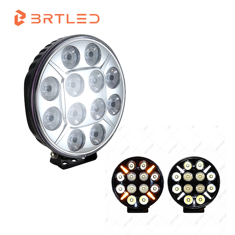 Versatile 9-Inch 120W Amber Off-Road LED Car Headlight