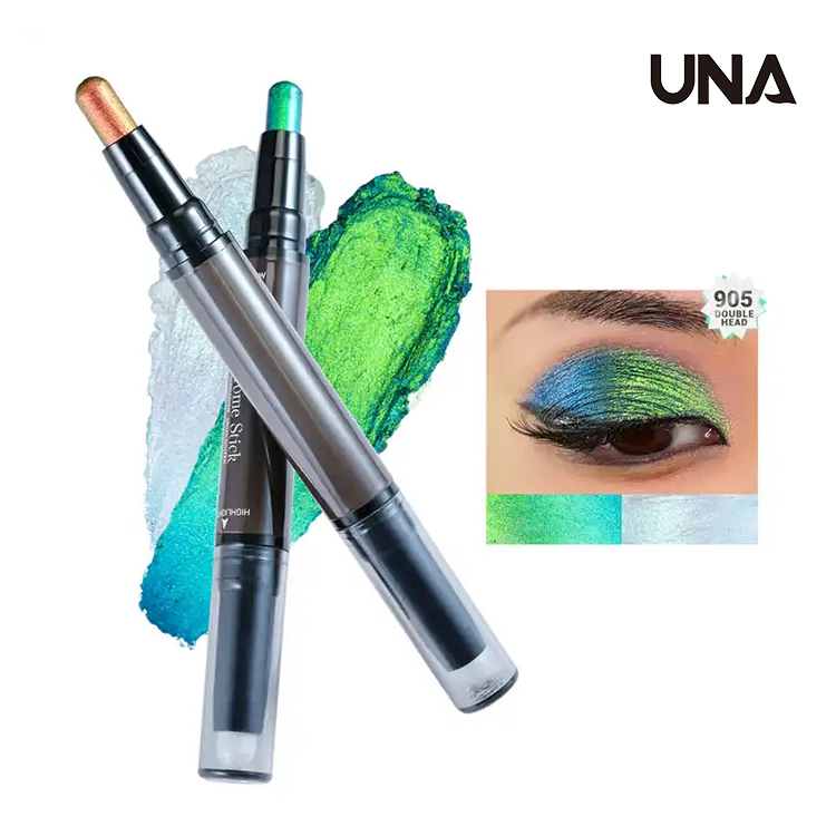 Hot Selling 2 in 1 Eyeshadow Stick Glitter Multichrome Highlighter Eye Shadow Stick Private Label Waterproof Eye Makeup