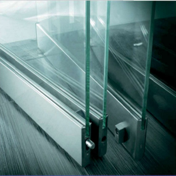 Tempered Glass Stacking Foilding Sliding Door with 12mm Glass