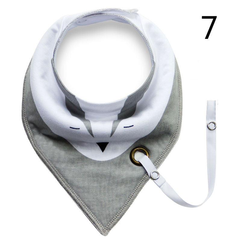 Double-Sided Organic Cotton Baby Bib with Clip for Easy Feeding