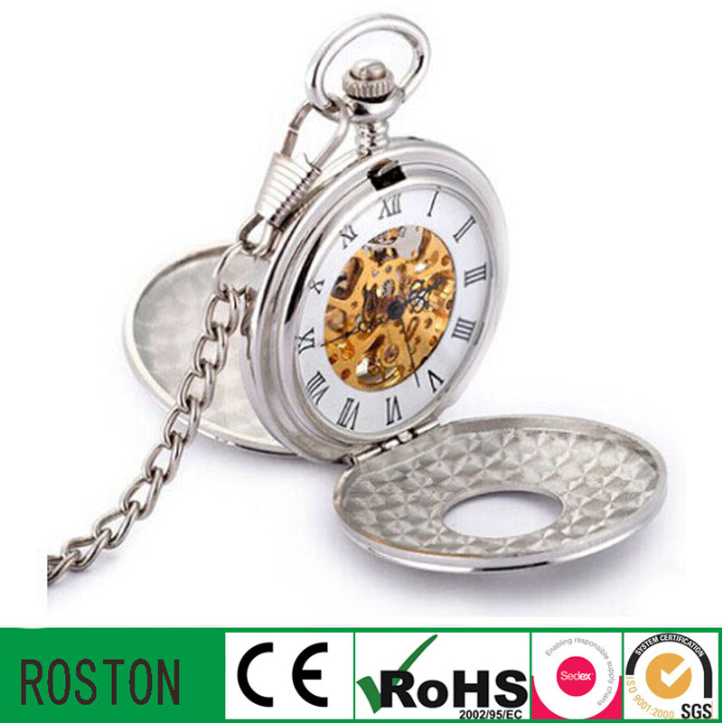 Zinc Alloy Pocket Keychain Watch with Japan Movement