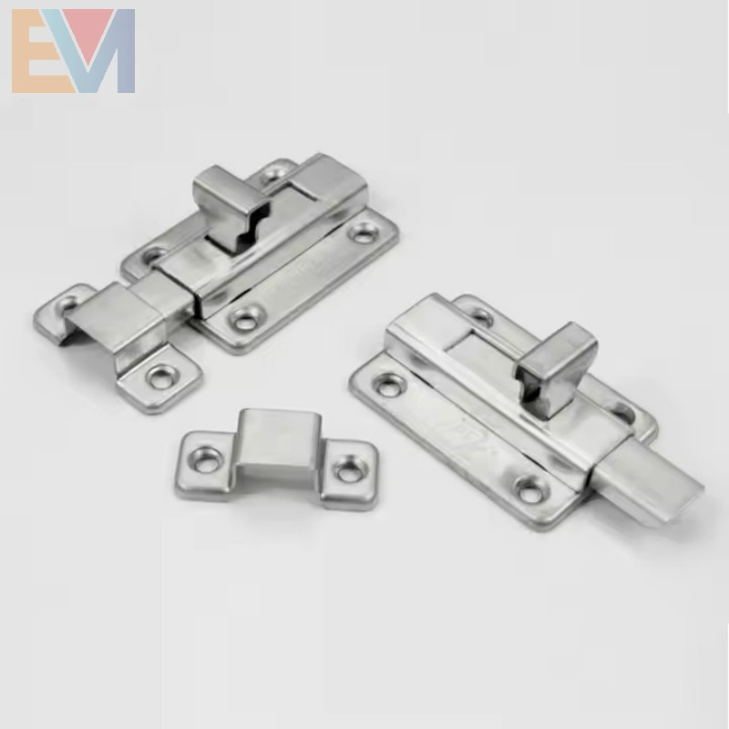 2inch 3inch 4inch Left Right Bedroom Door & Toilet Sanitary Door Bolt Stainless Steel Double-Headed Manual Latch