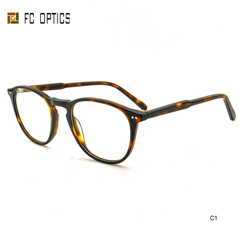 Quick Shipping No MOQ Ready Goods Stock Acetate Round Hinge Types of Eyewear Frame Eyeglass for Men Women